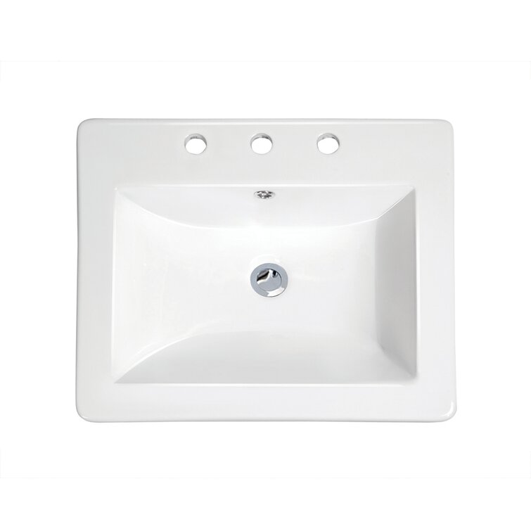 Soleil Rectangular Drop In Bathroom Sink With Faucet Wayfair